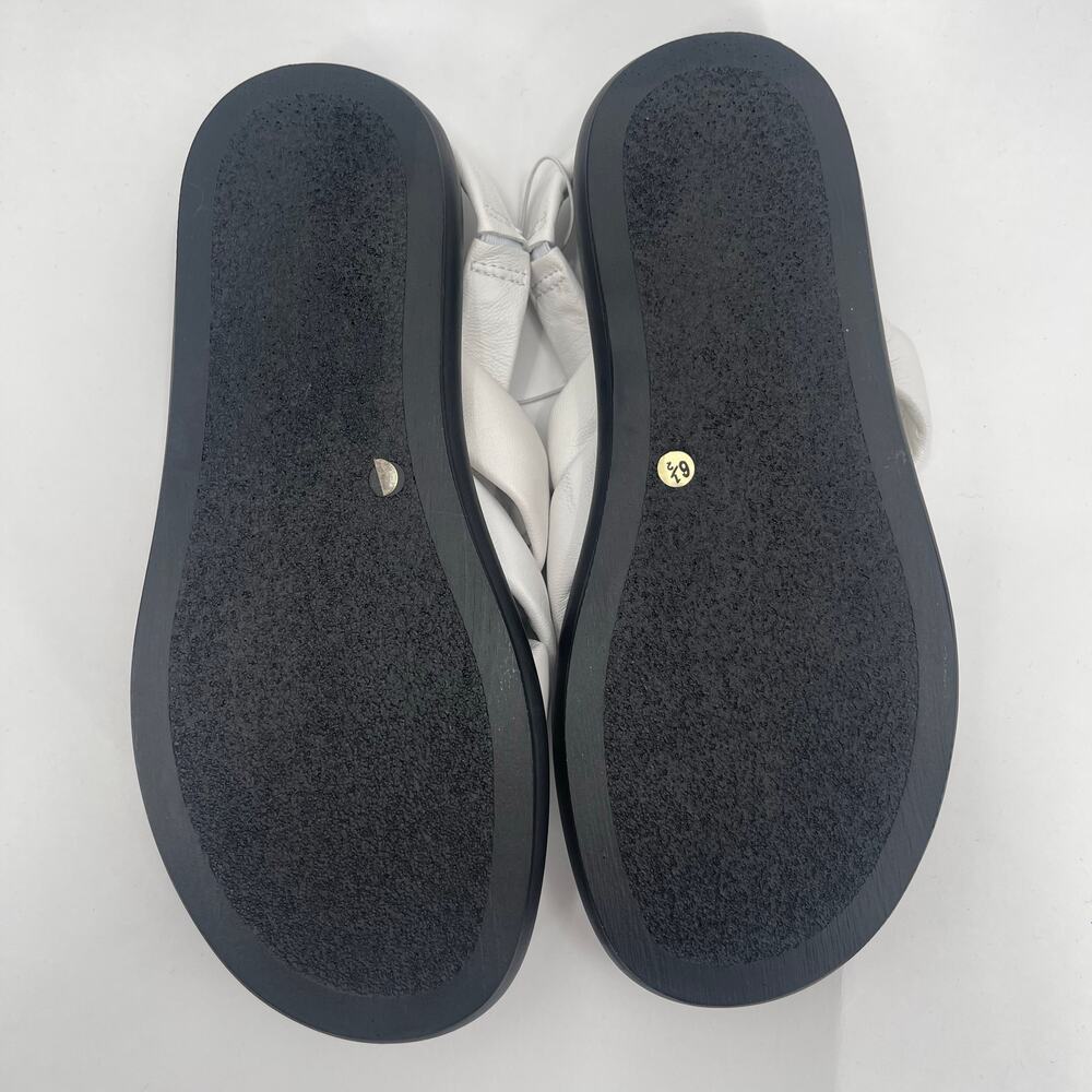 SEYCHELLES Sandals Size 6.5 White Leather Strappy Flats Punchline Slingback NEW - Picture 10 of 15